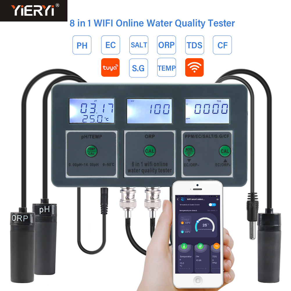 Ec Meter Digital - WiFi Tuya Smart PH Meter Registratore