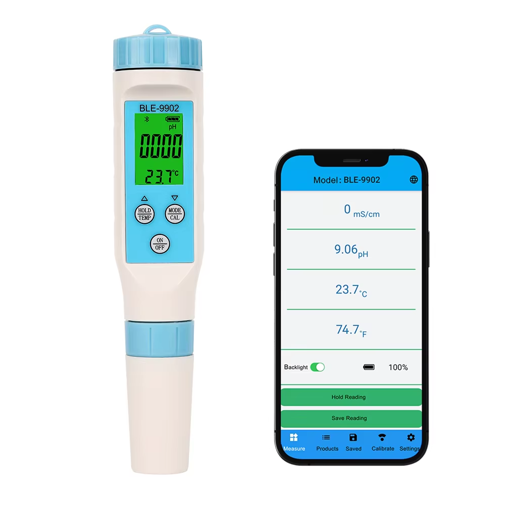 Ec Meter Digital - Tester dell'acqua 3-in-1 per pH/EC/Temperatura, Misuratore
