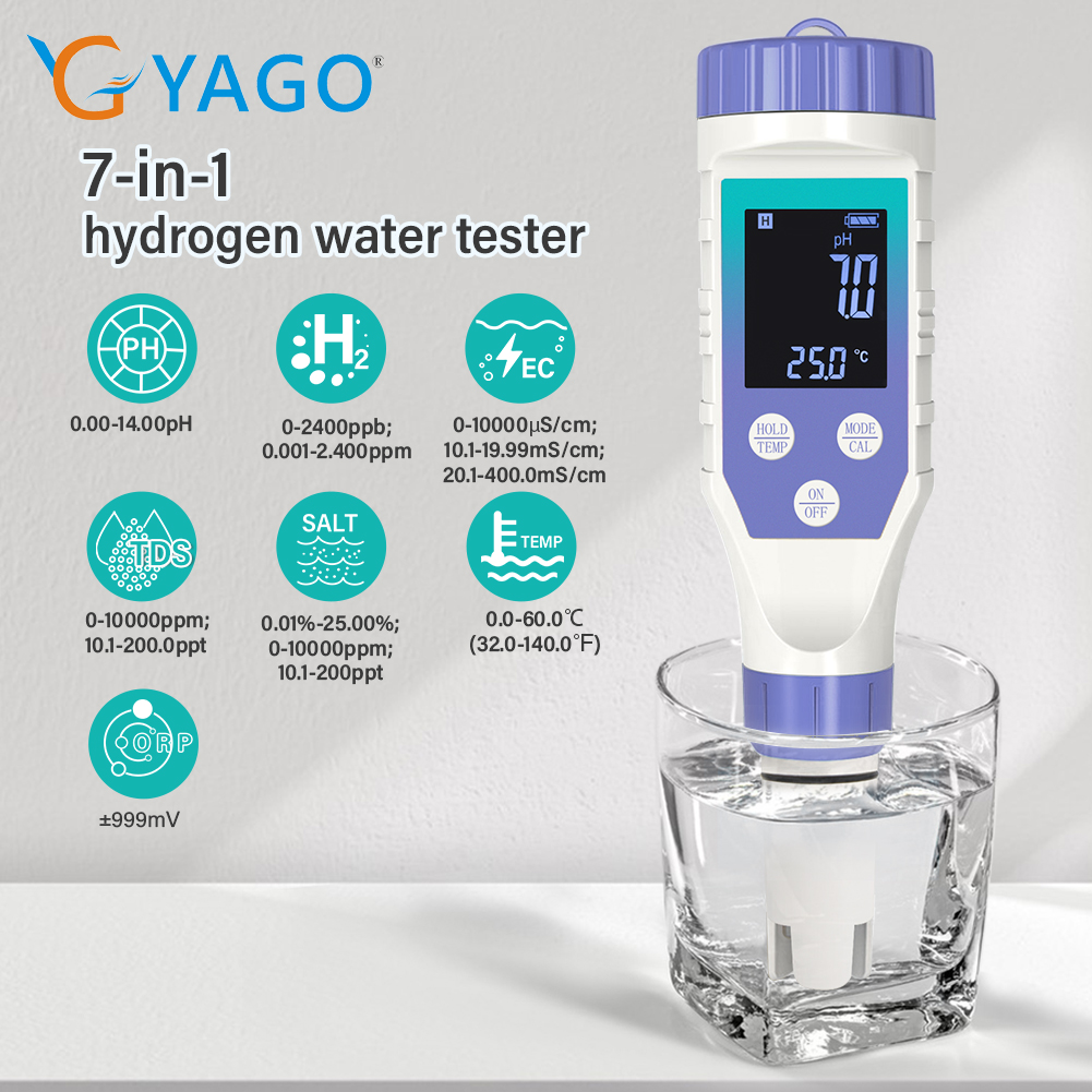 Ph Up Down Solution - YAGO Idrogeno Acqua Tester 7-in-1 TDS